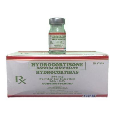 Hydrocortisone Sodium Succinate (Hydrocortibas) 100 mg Powder for Injection IM/IV Vials 10's