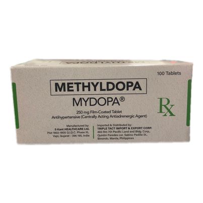 Methyldopa (Mydopa) 250mg Film Coated Tablet 100's