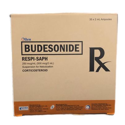 Budesonide (Respisaph) 250mcg/ml (500mcg/2ml) SUS CORTICOSTEROID 36x2ml AMP