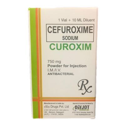 Cefuroxime (Curoxim) 750mg Powder for Injection I.M./I.V. 10ml Diluent Vial 1's