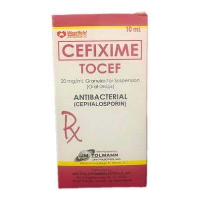 Cefixime (Tocef) 20mg/ml Granules For Suspension Oral Drops 10ml