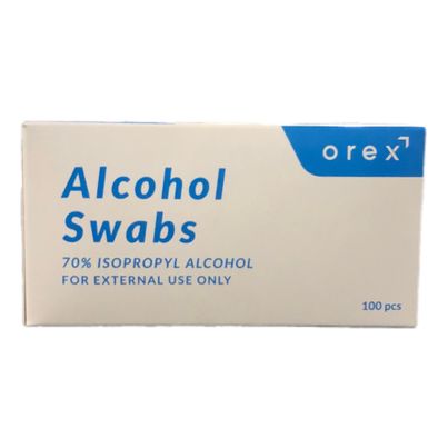 Alcohol Swabs (Orex) 70% Isopropyl Alcohol Pieces 100's
