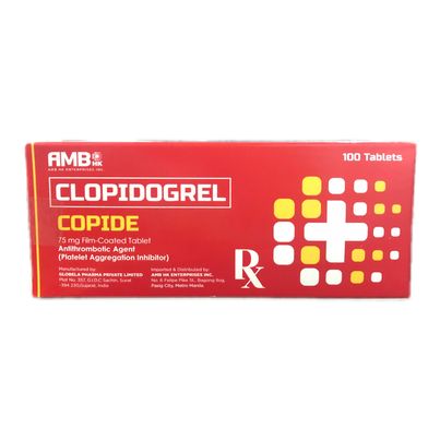 Clopidogrel (Copide) 75mg Film Coated Tablets 100's