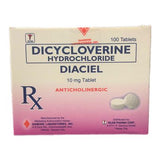 Dicycloverine Hcl (Diaciel) 10mg Tablet 100's