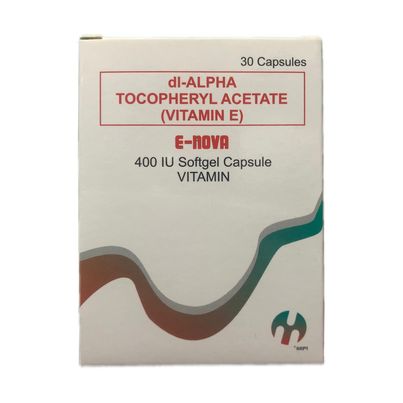 DI-Alpha Tocopheryl Acetate (E-Nova) Vitamin E 400 IU Softgel Capsule 30's