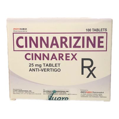 Cinnarizine (Cinnarex) 25mg Tablets 100's