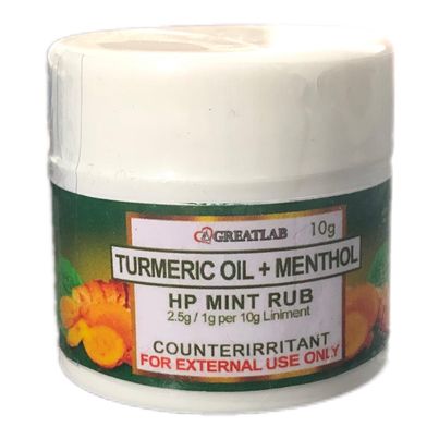 Turmeric Oil + Menthol (Greatlab) Hp Mint Rub 2.5g/ 1g Per Liniment 10g