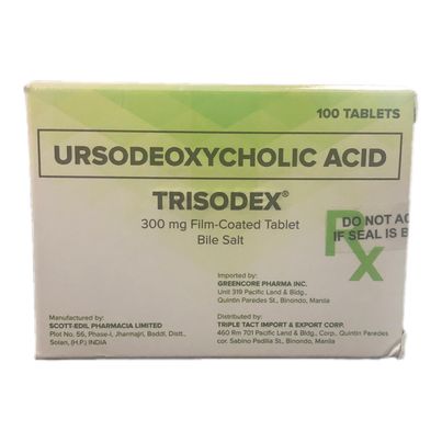 Ursodeoxycholic Acid (Trisodex) 300mg Film Coated Tablets 100's