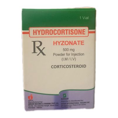 Hydrocortisone (Hyzonate) 500mg Powder for Injection (IMIV) Vial 1's