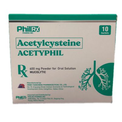 Acetylcysteine (Acetyphil) 600mg Powder For Oral Solution Sachets 10's