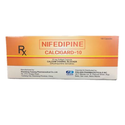 Nifedipine (Calcigard 10) 10mg Softgel Capsule 100's