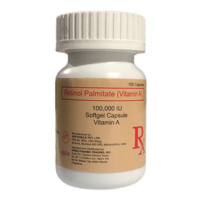 Retinol Palmitate (Softesul) Vitamin A 100,000 IU Softgel Capsule 100's