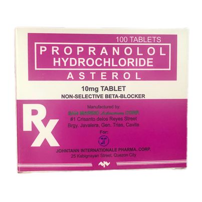 Propranol Hydrochloride (Asterol) 10mg Tablets 100's