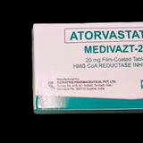 MEDIVAZT-20 Atorvastatin 20mg Film-Coated Tablet 100's