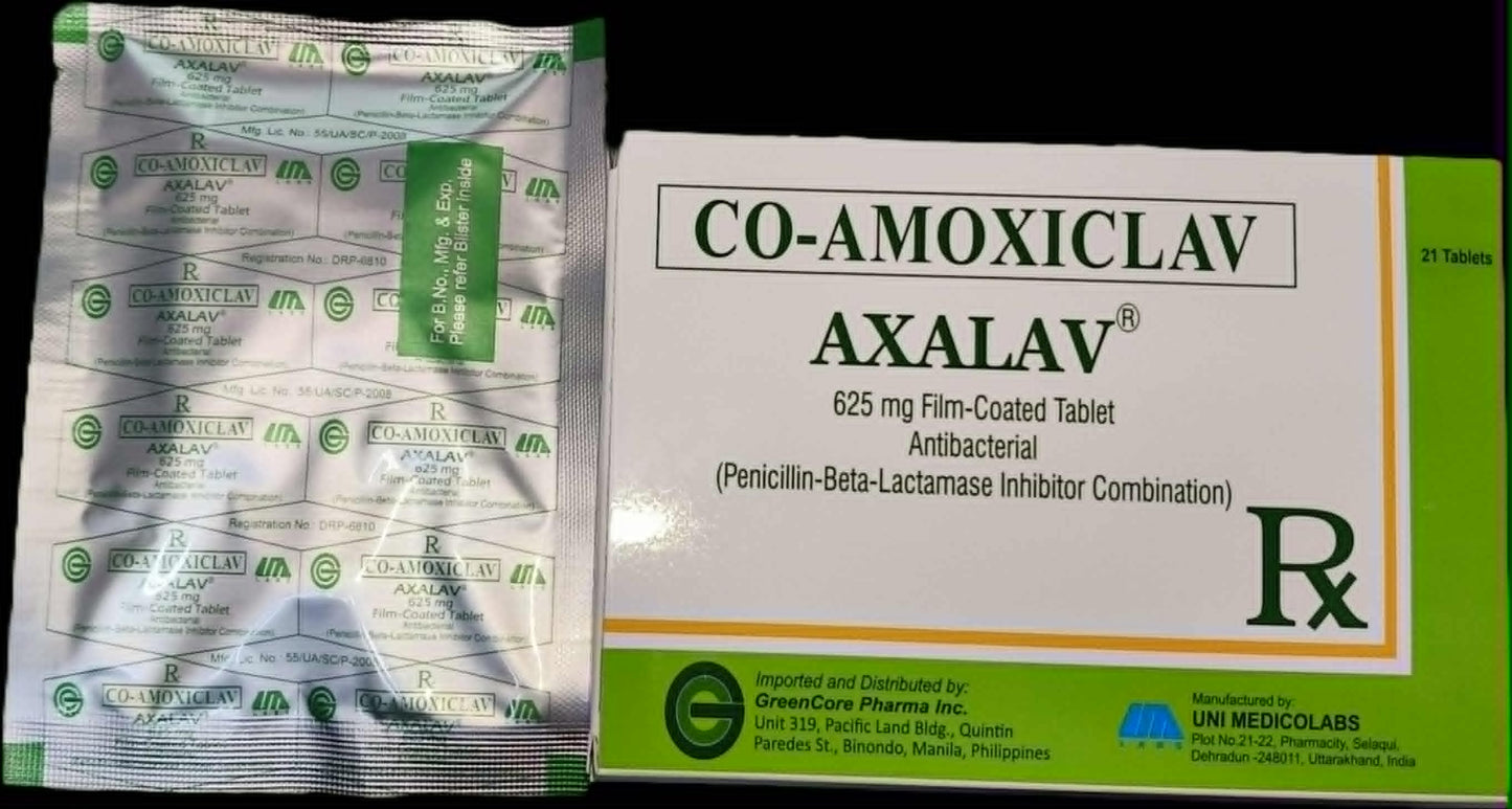 AXALAV Co Amoxiclav 625mg Film Coated Tablet 21's
