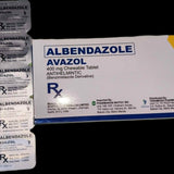 AVAZOL Albendazole 400mg Chewable tablet 30's