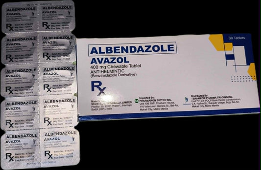 AVAZOL Albendazole 400mg Chewable tablet 30's