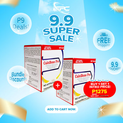 CALCIBONE PRO Calcium 500mg + Magnesium 240 mg + Zinc 6.5 mg + Vitamin D3 250 IU Food Supplement Tablet 100's