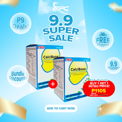CALCIBONE Calcium 500 mg + Vitamin D3 250 IU Food Supplement Tablets 100's