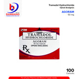 AGORAM Tramadol Hydrochloride Opioid Analgesic 50 mg Capsule 100's