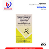 AXMAXOLV Salbutamol 100 mcg / actuation Aerosol for Inhalation Anti Asthma / Bronchodilator 200 Actuation