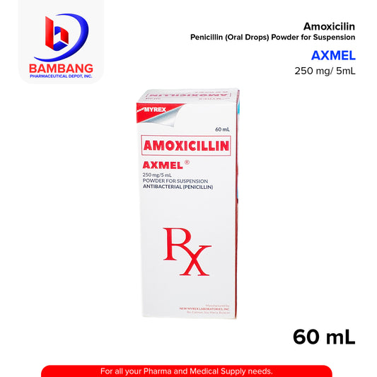 AXMEL Amoxicillin 250mg/5ml Powder for Suspension Penicillin 60ml