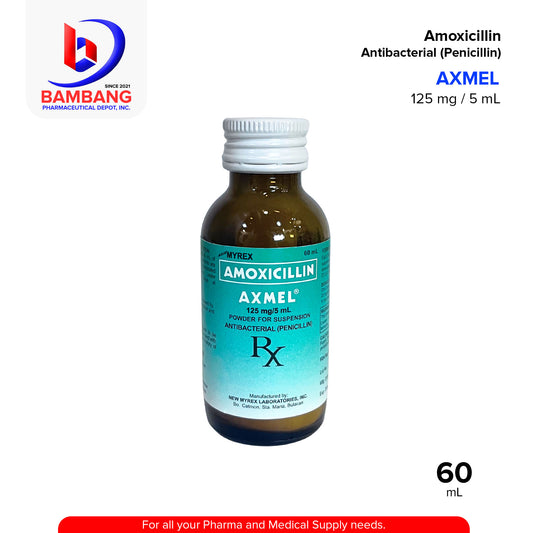 AXMEL Amoxicillin 125mg/5ml Powder for Suspension Penicillin 60ml