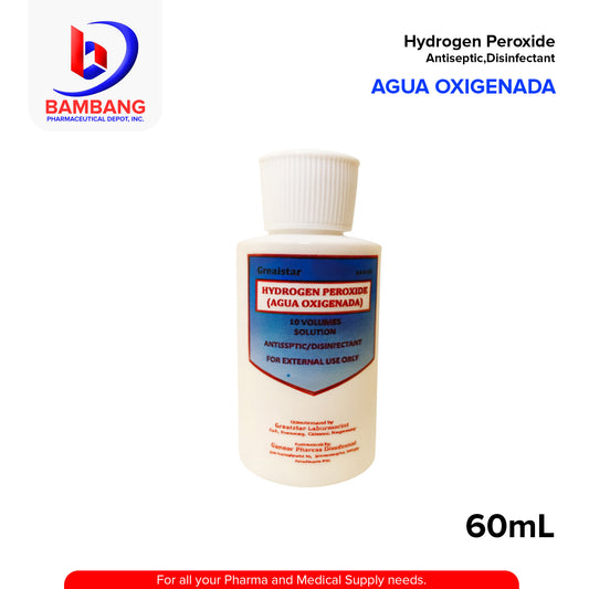 AGUA OXIGENADA Hydrogen Peroxide 10 Volumes Solution 60ml