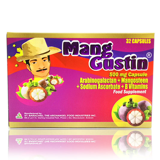 Arabinogalactan Mangosteen Sodium Ascorbate B Vitamins (Mang Gustin) 500mg Capsule 32's