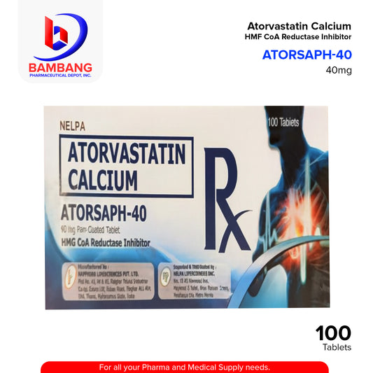 ATORSAPH 40 Atorvastatin 40mg Film Coated Tablet 100's