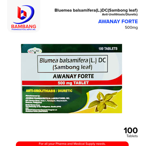 AWANAY FORTE Sambong Leaf Blumea Balsamifera (L.) DC 500mg Tablet 100 ...
