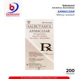 AXMACLEAR Salbutamol 100mcg/Actuation Aerosol for Inhalation 200's
