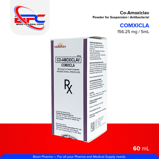 COMXICLA Co-Amoxiclav 156.25 mg per 5 mL Powder for Suspension Antibacterial Penicillin 60 mL