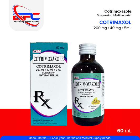 COTRIMAXOL Cotrimoxazole 200 mg / 40 mg / 5 mL Suspension Antibacterial 60 mL