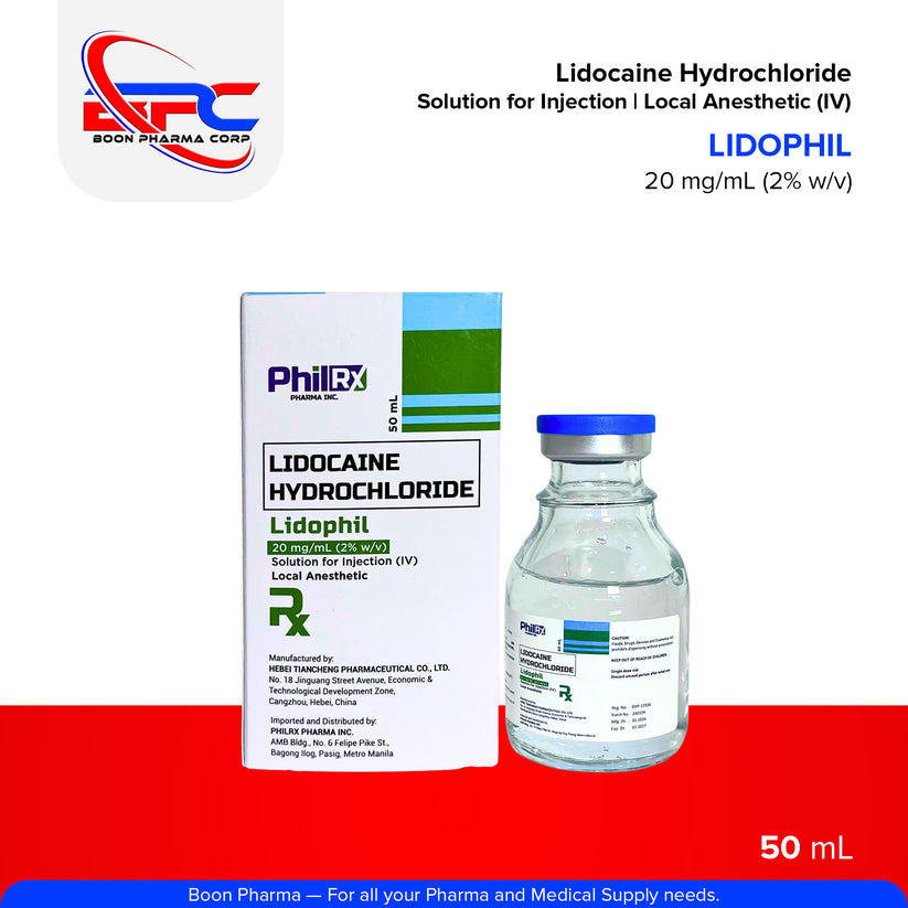 LIDOPHIL Lidocaine Hydrochloride Solution for Injection Local Anesthet ...