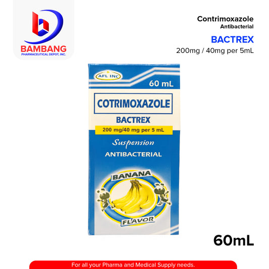 BACTREX Cotrimoxazole 200mg/40mg/5ml Suspension 60ml