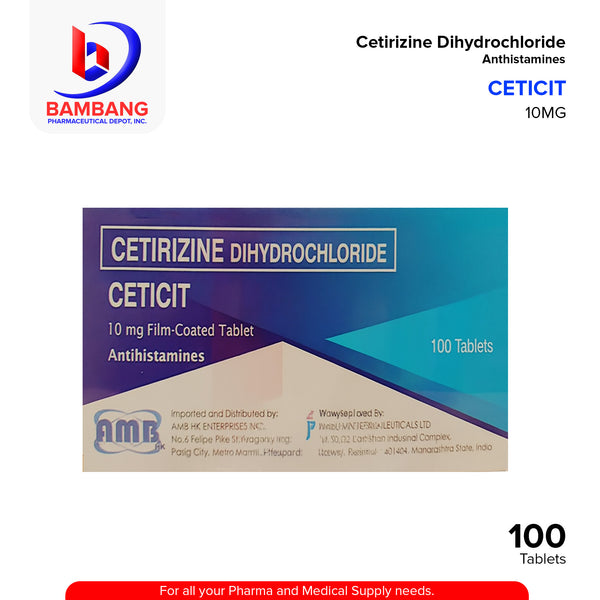 CETICIT Cetirizine Dihydrochloride 10mg Film Coated Tablet 100's ...