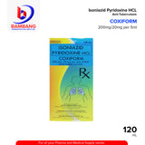 COXIFORM Isoniazid Pyridoxine HCL 200mg/20mg per 5ml Syrup 120ml