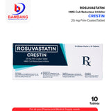 CRESTIN Rosuvastatin 20mg Film Coated Tablet 10's