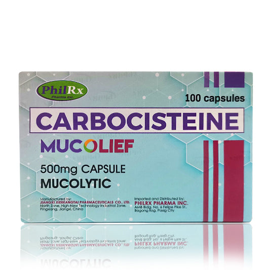 Carbocisteine (Mucolief) 500mg Capsules 100's