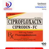 CIPRODIN FC Ciprofloxacin 500mg Tablet 100's