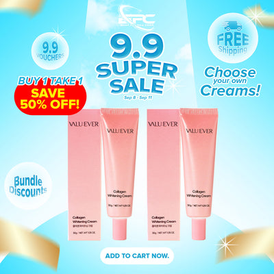 VALU:EVER Collagen Whitening Face Cream 30g Skin Revitalizing Made in Korea