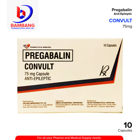 CONVULT Pregabalin 75mg Anti Epileptic Capsule 10's