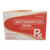 ERZIN Erythromycin 500mg Film Coated Tablet 100's