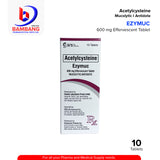 EZYMUC Acetylcysteine 600mg Effervescent Tablet 10's