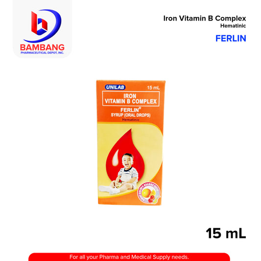FERLIN Iron Vitamin B Complex Hematinic 15mL