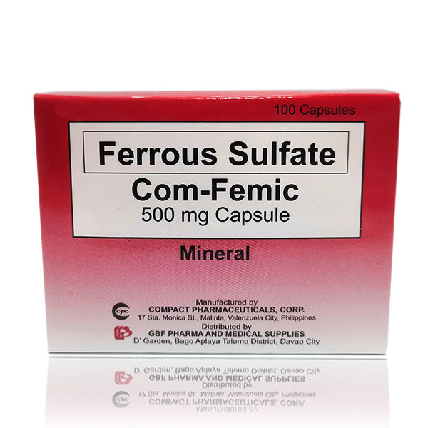 Ferrous Sulfate Femic) 500mg Capsule 100's Bambang