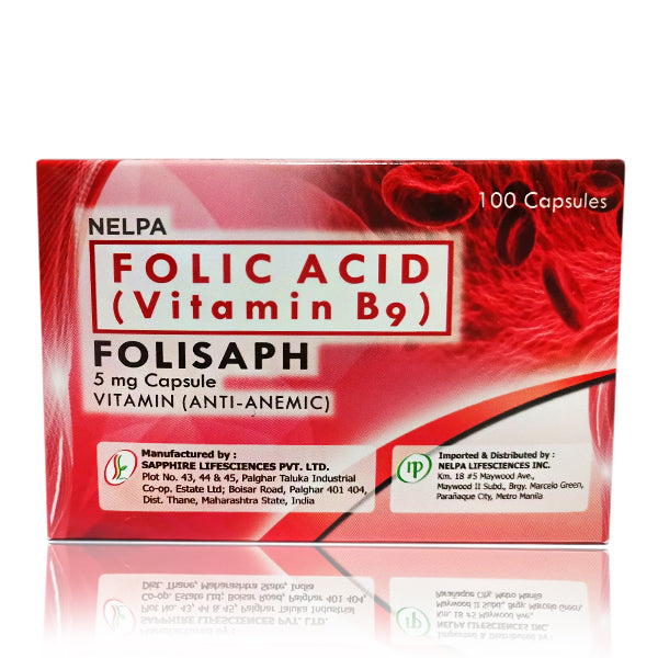 Folic Acid (Folisaph) 5mg Vitamin Capsule 100's