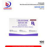 GOCOX 200 Celecoxib 200 mg Non Steroidal Anti Inflammatory Drug NSAID Capsule 100's