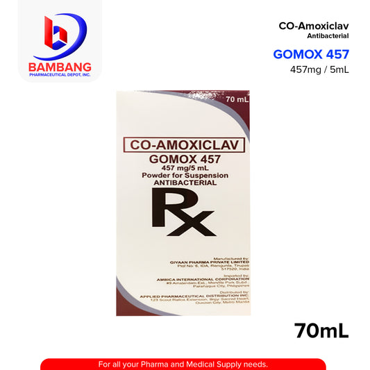 GOMOX Co Amoxiclav 457mg/5ml Powder for Suspension 70ml